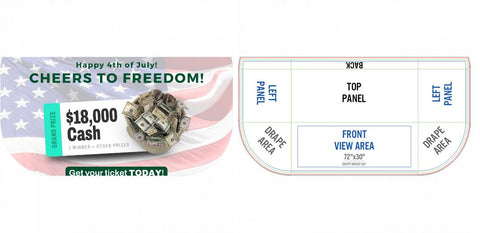 6ft Tablecloth - Standard Poplin - 3 Sided