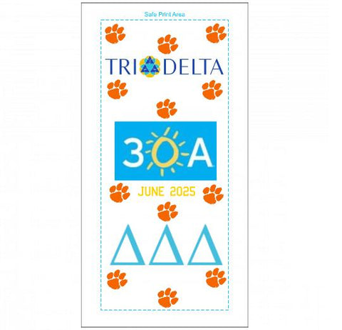 Premium Beach Towel - 30&#34;x60&#34;- Cotton Backing