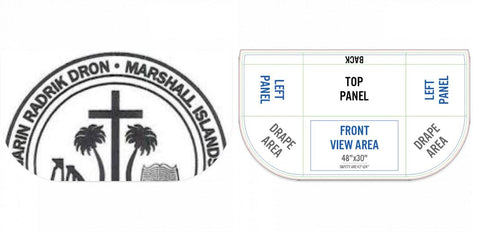 4ft Tablecloth - Standard Poplin - 3 Sided