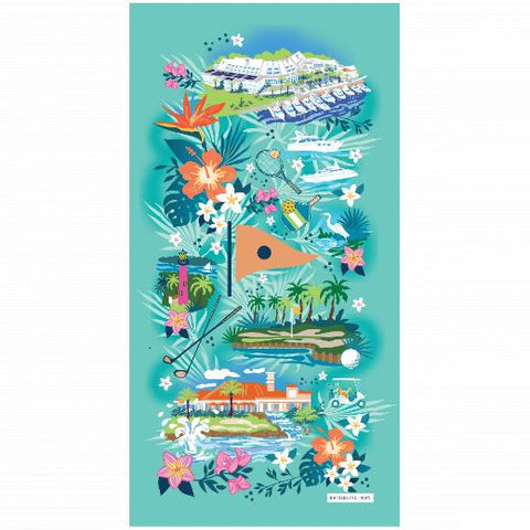 Premium Beach Towel - 30″x60″- Cotton Backing