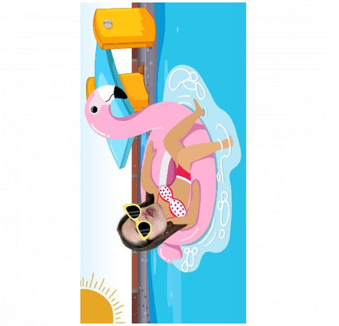 Premium Beach Towel - 30″x60″- Cotton Backing