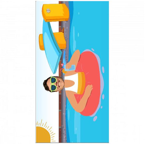 Premium Beach Towel - 30″x60″- Cotton Backing