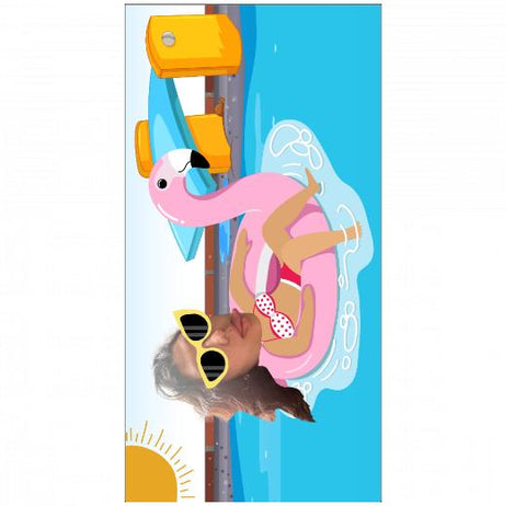 Premium Beach Towel - 30″x60″- Cotton Backing