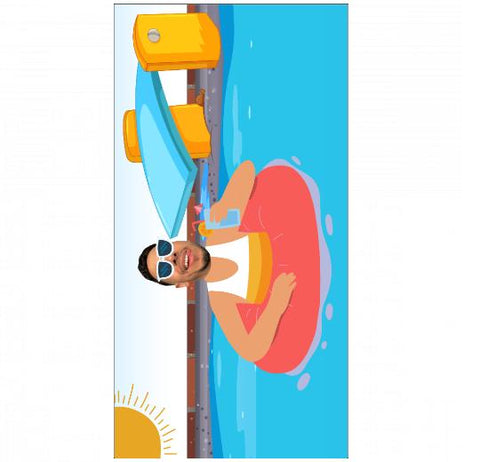 Premium Beach Towel - 30″x60″- Cotton Backing