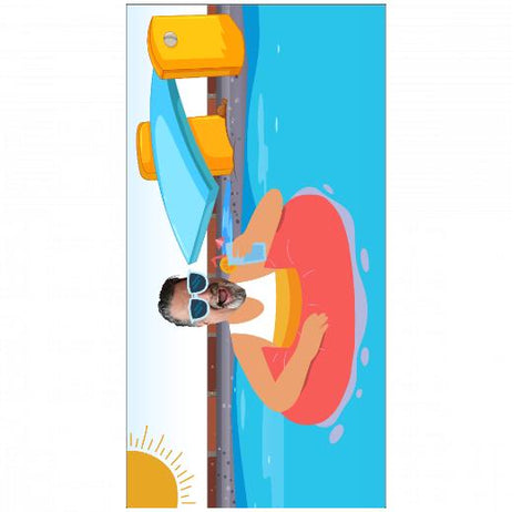 Premium Beach Towel - 30″x60″- Cotton Backing