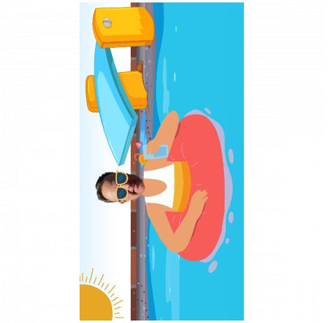 Premium Beach Towel - 30″x60″- Cotton Backing