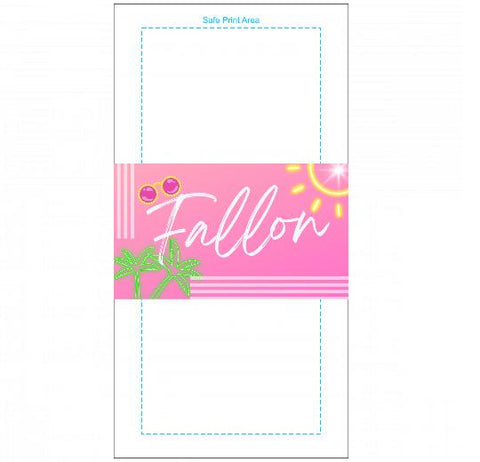 Premium Beach Towel - 30″x60″- Cotton Backing