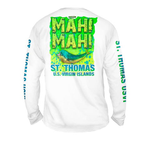 Mahi Fury - Free Stock Art - Mens Performance Long Sleeve Spot Print
