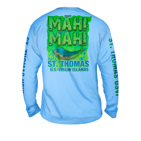 Mahi Fury - Free Stock Art - Mens Performance Long Sleeve Spot Print