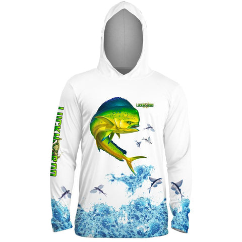 Mahi Splash Flying Fish Mens Performance LS With Hood