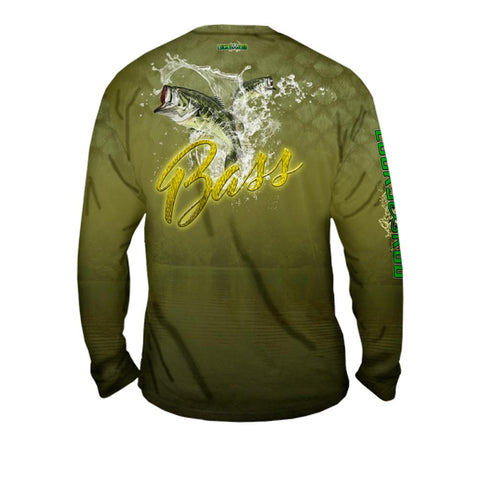 Bass Scales Mens Performance Long Sleeve Allover