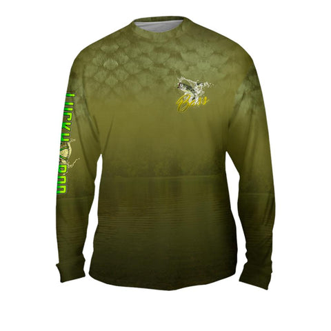 Bass Scales Mens Performance Long Sleeve Allover