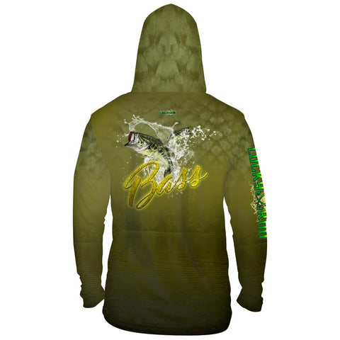 Bass Scales Mens Performance LS With Hood Allover