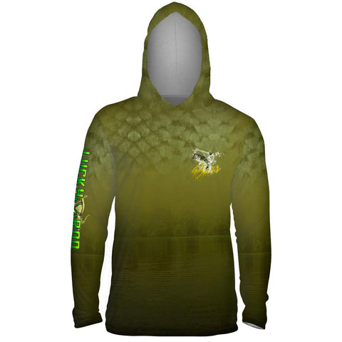 Bass Scales Mens Performance LS With Hood Allover