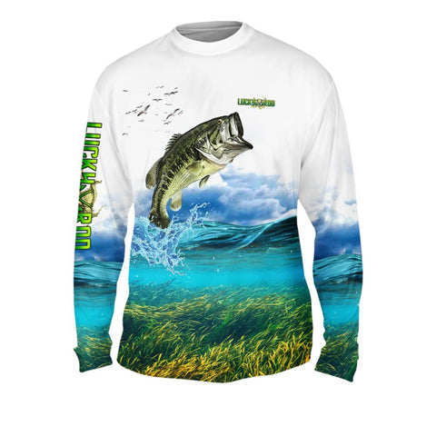 Shallow Attack Bass Mens Performance Long Sleeve Allover