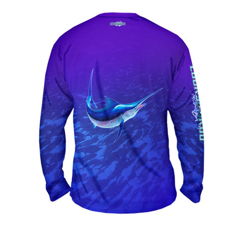 Speed Marlin Mens Performance Long Sleeve Allover