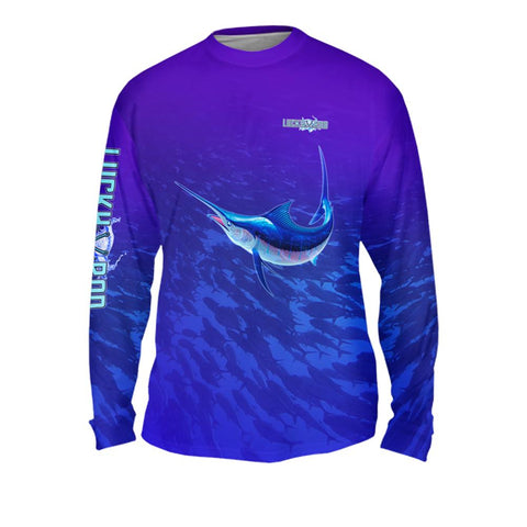 Speed Marlin Mens Performance Long Sleeve Allover