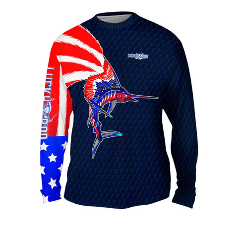 American Marlin Mens Performance Long Sleeve Allover
