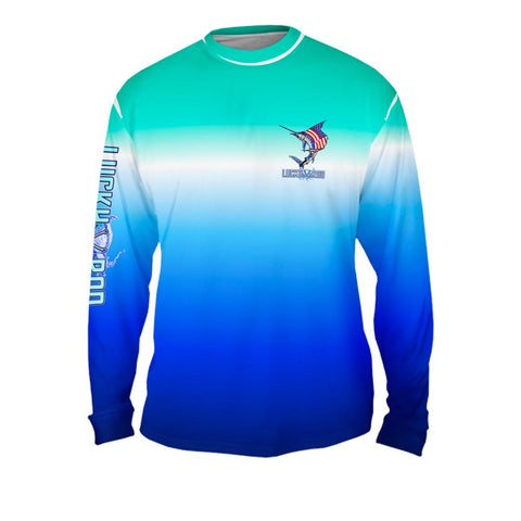 National Marlin Mens Performance Long Sleeve Allover