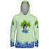 Marlin Palm Trees Mens Performance LS With Hood