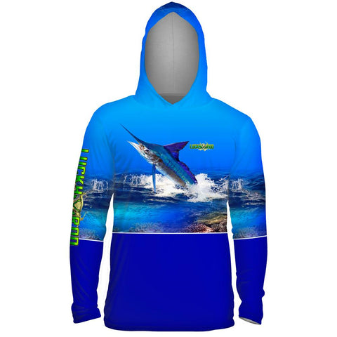 Marlin Reef Mens Performance LS With Hood