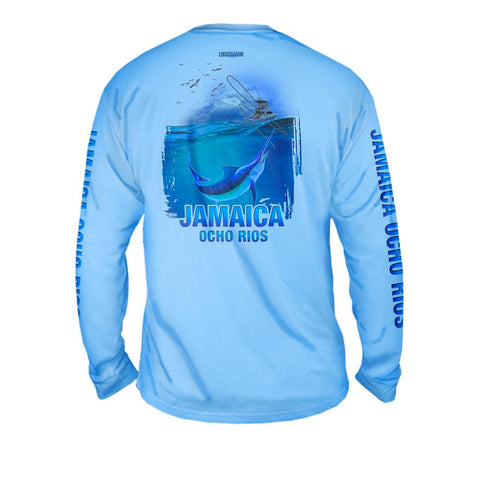 Thrill Marlin - Free Stock Art - Mens Performance Long Sleeve Spot Print
