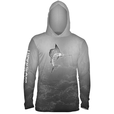 Metalic Marlin Mens Performance LS With Hood