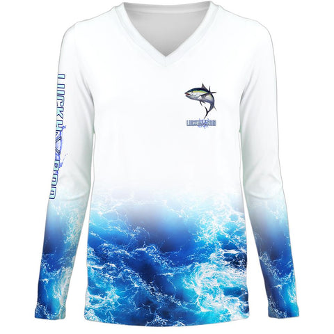 Rockin Tuna Womens LS V-Neck