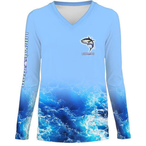 Rockin Tuna Womens LS V-Neck