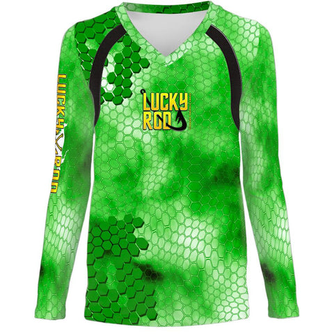 Digital Scales Womens LS V-Neck