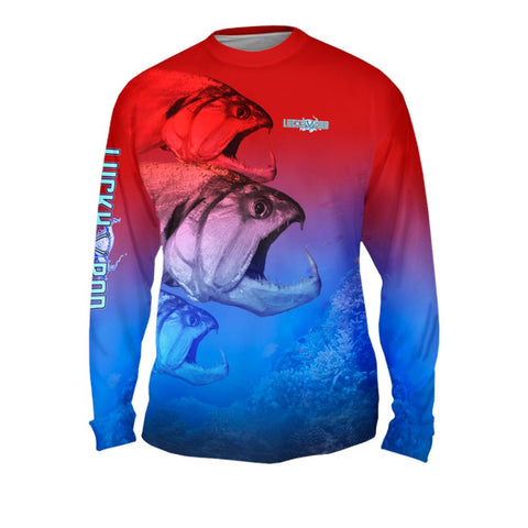 Three Head Beast Mens Performance Long Sleeve Allover