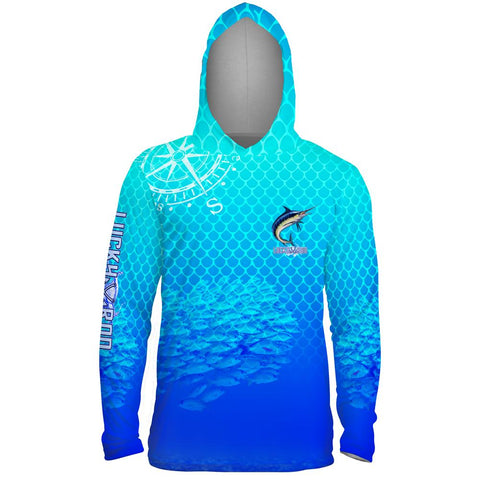 Marlin Chomp Mens Performance LS With Hood