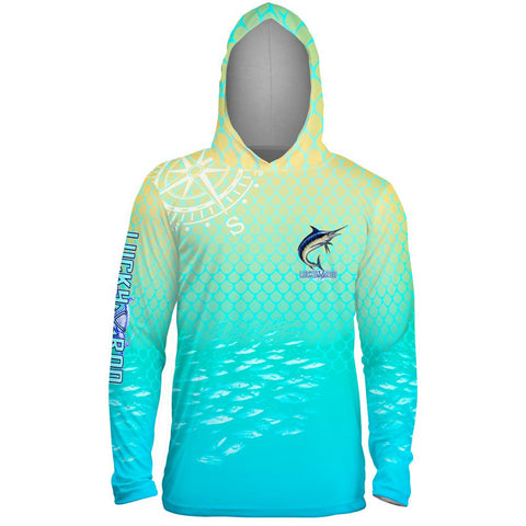 Marlin Chomp Mens Performance LS With Hood