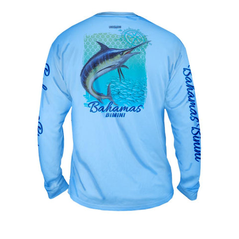 Chomp Yellow Turquise - Free Stock Art - Mens Performance Long Sleeve Spot Print