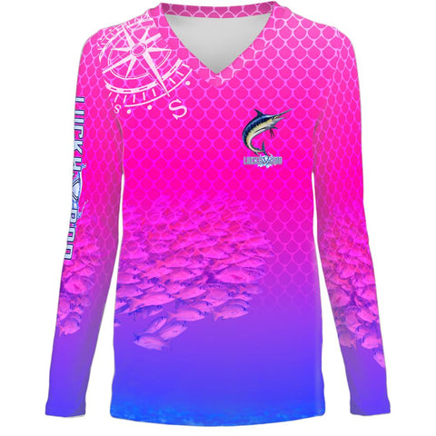 Marlin Chomp Womens LS V-Neck