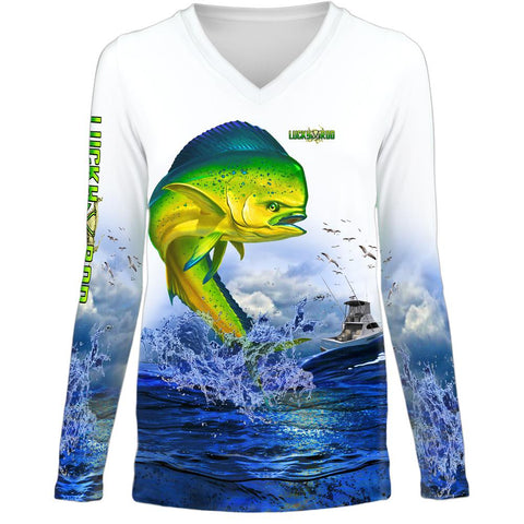 Lucky Day Mahi Womens LS V-Neck
