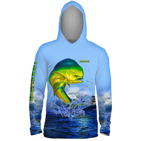 Lucky Day Mahi Mens Performance LS With Hood