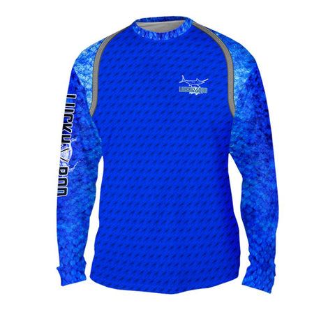 Marlin Fight Shadow Mens Performance Long Sleeve Allover
