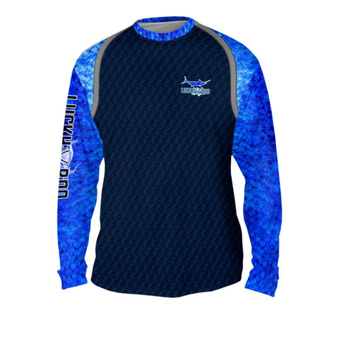 Marlin Fight Shadow Mens Performance Long Sleeve Allover