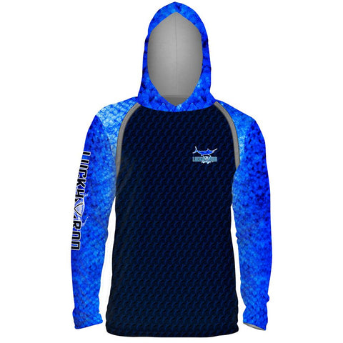 Marlin Fight Shadow Mens Performance LS With Hood