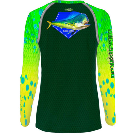 Mahi Fight Shadow Womens LS V-Neck Allover