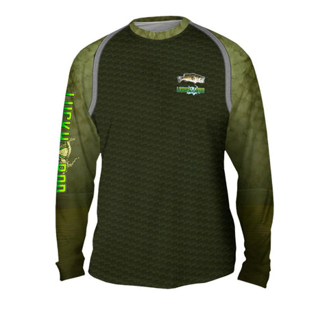 Bass Skin Shadow Mens Performance Long Sleeve Allover