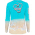 Love To Fish Sand Womens LS V-Neck Allover