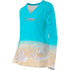 Love To Fish Sand Womens LS V-Neck Allover