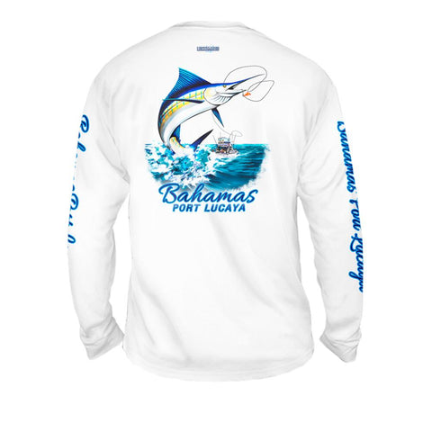 Marlin Troll - Free Stock Art - Mens Performance Long Sleeve Spot Print