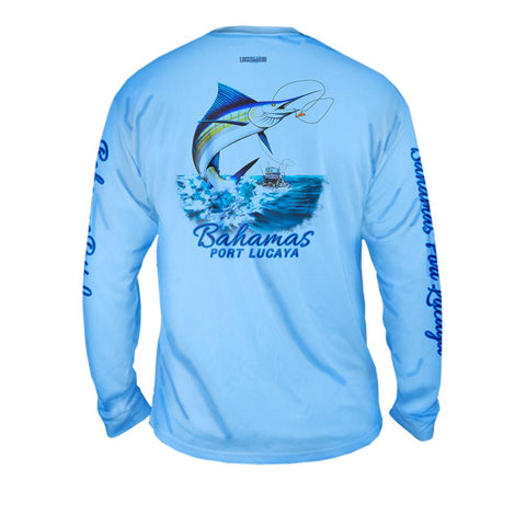Marlin Troll - Free Stock Art - Mens Performance Long Sleeve Spot Print