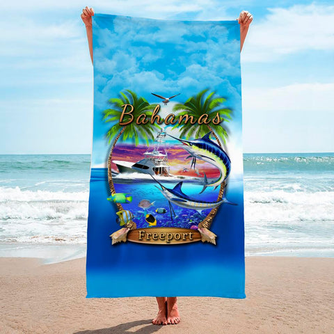 Bahamian Marlin Adventure - Premium & Standard Towel