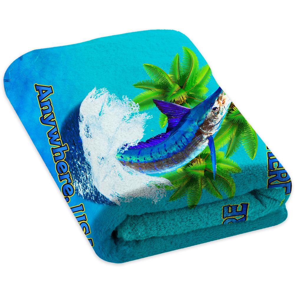 Splashing Marlin Leap - Premium & Standard Towel
