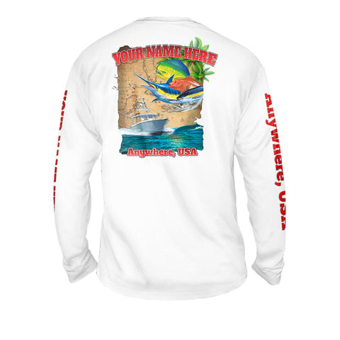 Grand Slam Map - Free Stock Art - Mens Performance Long Sleeve Spot Print
