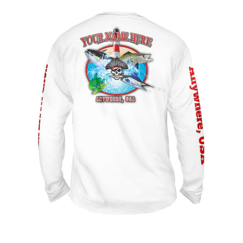 Lighthouse Point Medley - Free Stock Art - Mens Performance Long Sleeve Spot Print